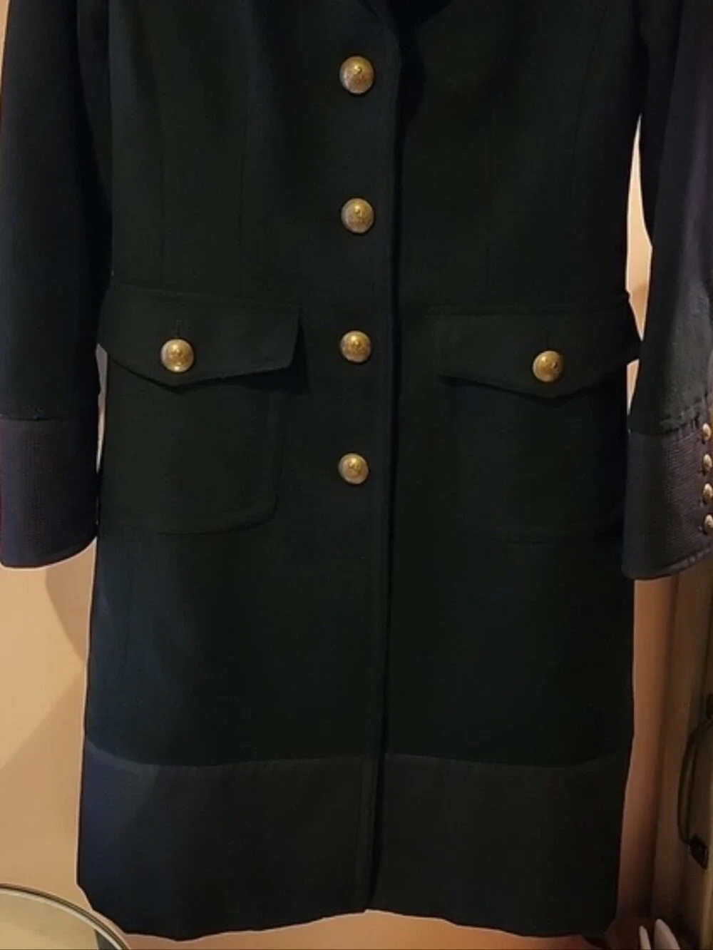 J. Crew Black Military-Style Wool Coat - Picture 3 of 14